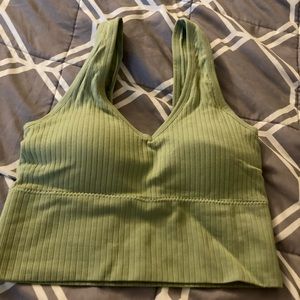 Romwe Ribbed Crop Tank